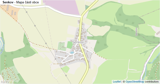 Senkov - mapa části obce
