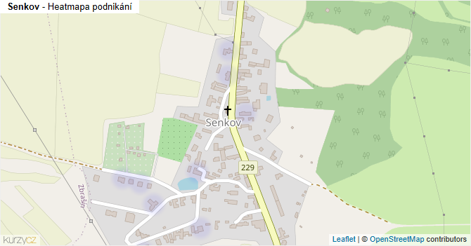 Senkov - mapa podnikání