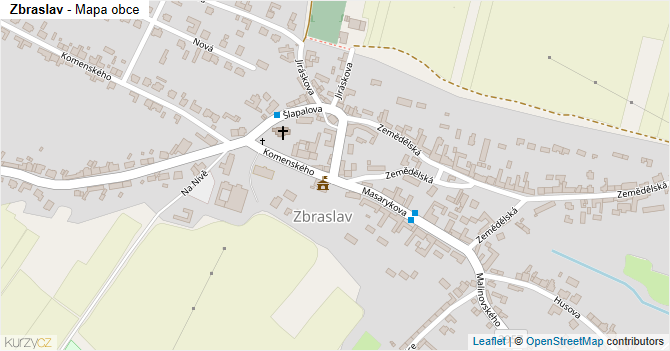 Zbraslav - mapa obce