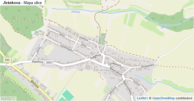 Jiráskova - mapa ulice