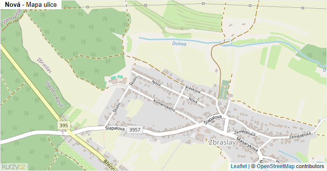 Nová - mapa ulice