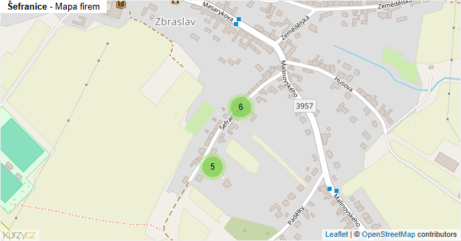 Šefranice - mapa firem