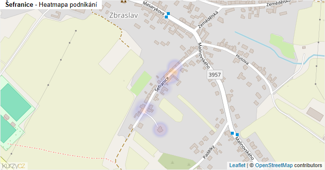 Šefranice - mapa podnikání