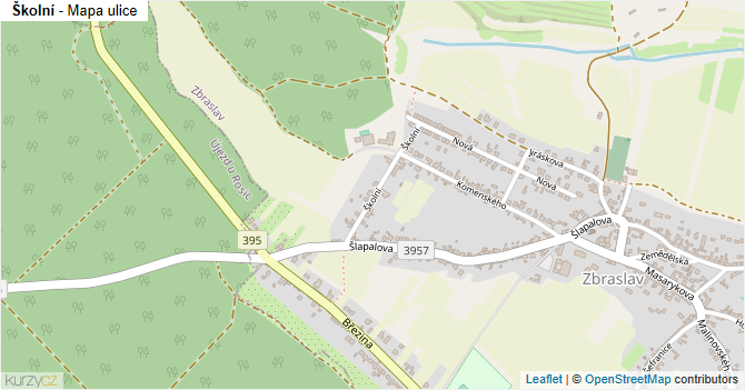 Školní - mapa ulice