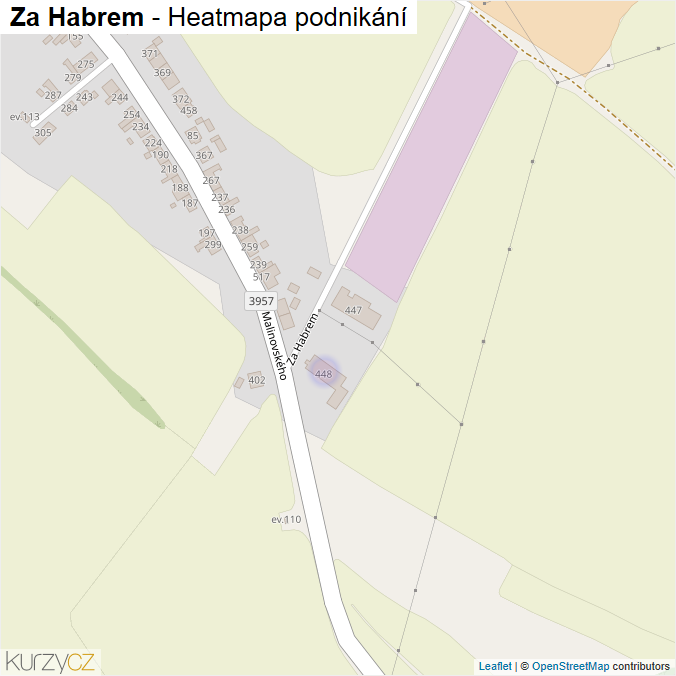 Mapa Za Habrem - Firmy v ulici.