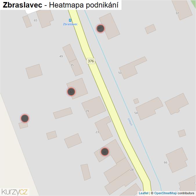 Mapa Zbraslavec - Firmy v obci.