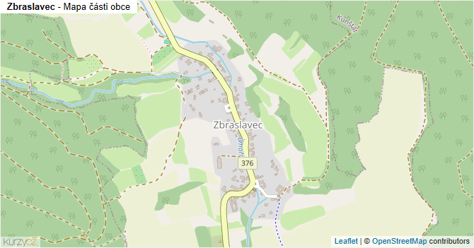 Zbraslavec - mapa části obce