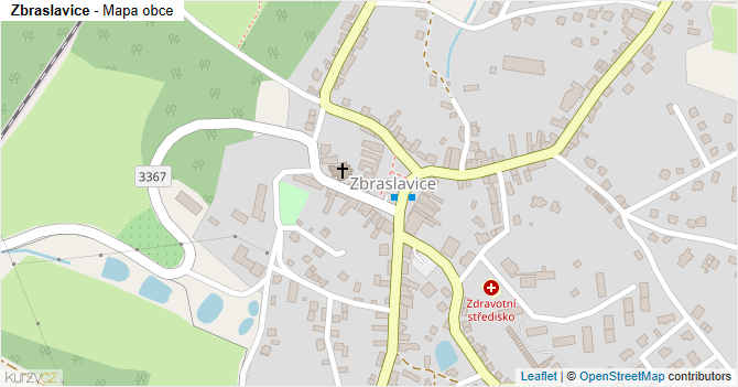 Zbraslavice - mapa obce