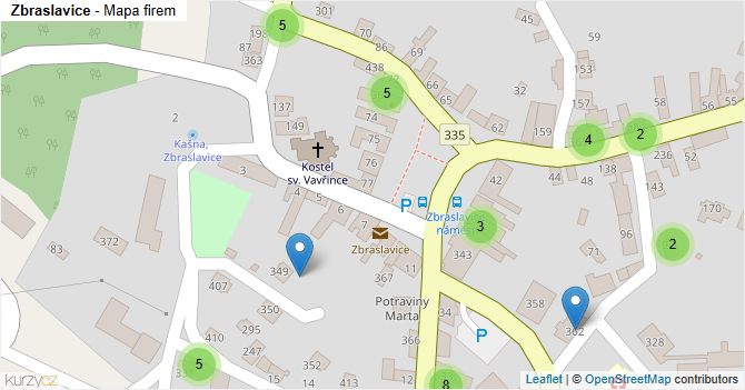 Zbraslavice - mapa firem