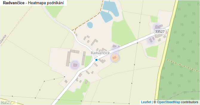 Radvančice - mapa podnikání