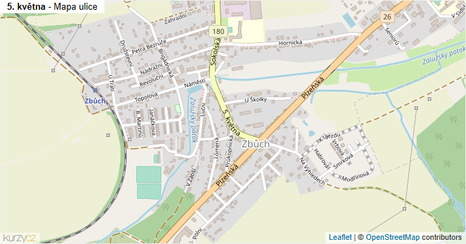 5. května - mapa ulice