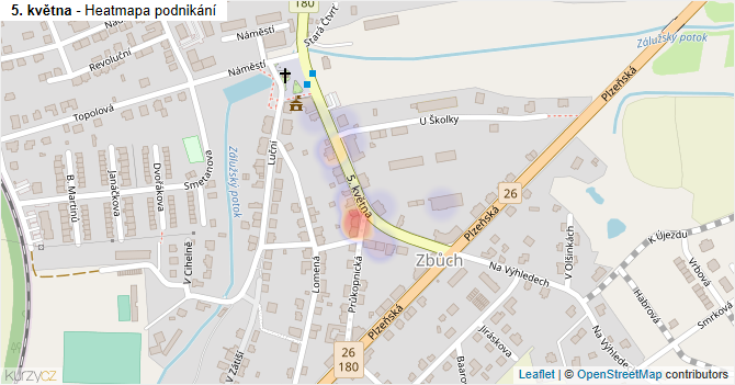5. května - mapa podnikání