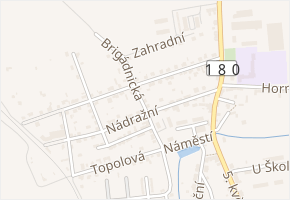 Brigádnická v obci Zbůch - mapa ulice