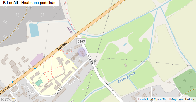 K Letišti - mapa podnikání