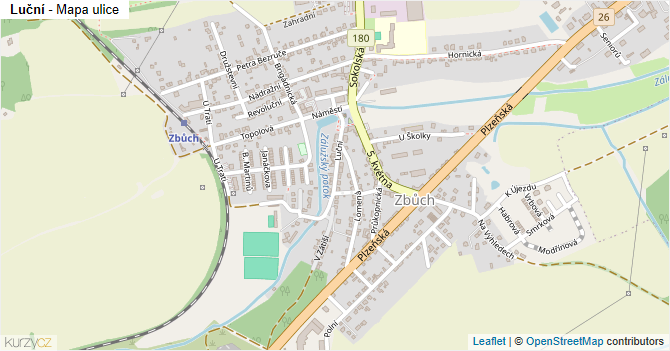 Luční - mapa ulice