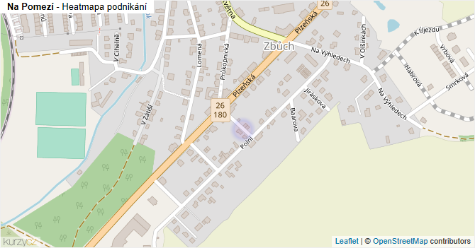 Na Pomezí - mapa podnikání