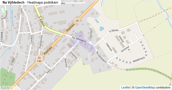 Na Výhledech - mapa podnikání
