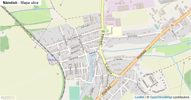 Náměstí - mapa ulice