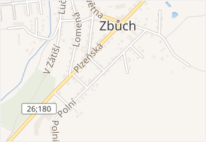 Polní v obci Zbůch - mapa ulice