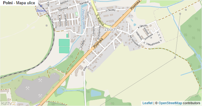 Polní - mapa ulice