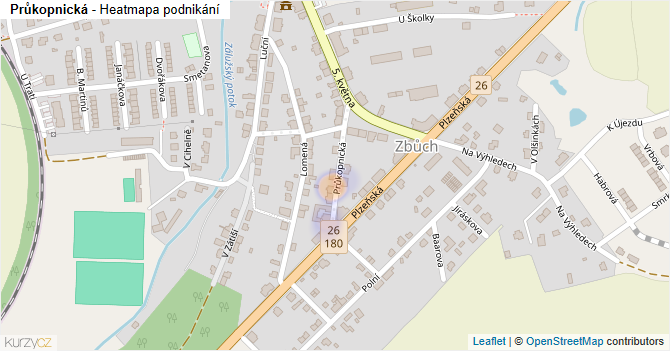 Průkopnická - mapa podnikání
