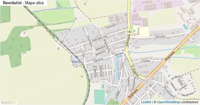 Revoluční - mapa ulice