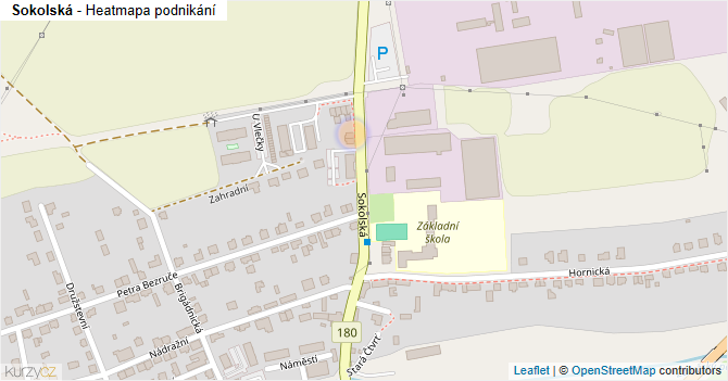 Sokolská - mapa podnikání