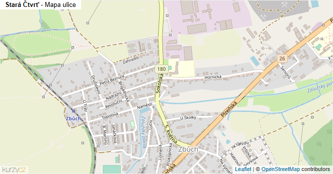 Stará Čtvrť - mapa ulice