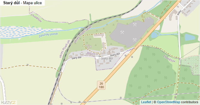 Starý důl - mapa ulice