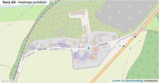 Starý důl - mapa podnikání