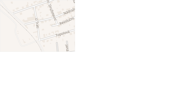 U Trati v obci Zbůch - mapa ulice
