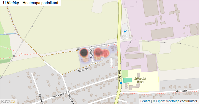 U Vlečky - mapa podnikání