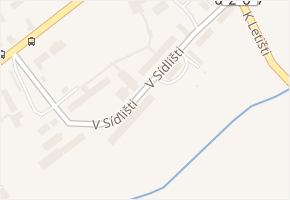 V Sídlišti v obci Zbůch - mapa ulice