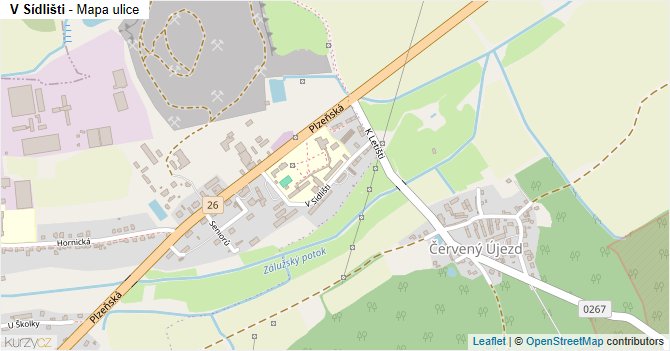 V Sídlišti - mapa ulice