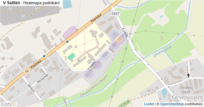 V Sídlišti - mapa podnikání
