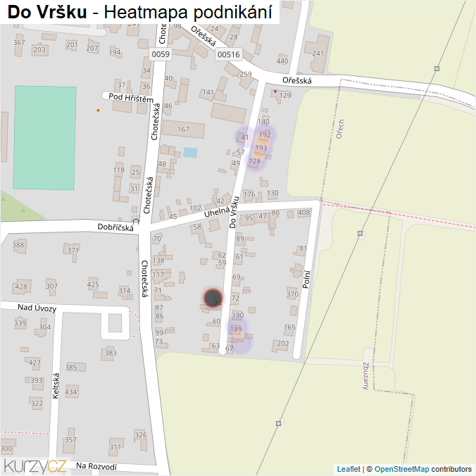 Mapa Do Vršku - Firmy v ulici.