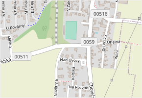 Dobříčská v obci Zbuzany - mapa ulice