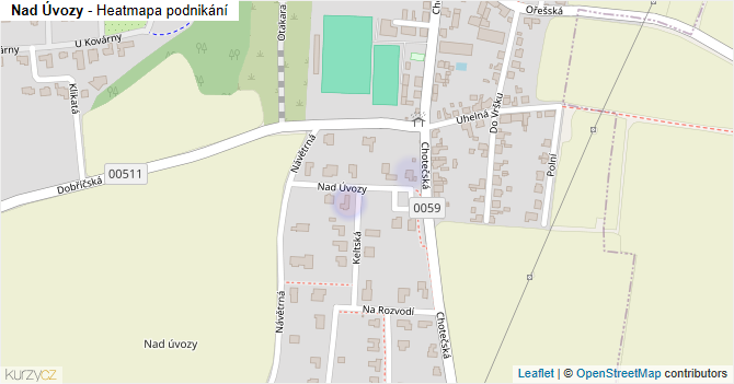 Nad Úvozy - mapa podnikání