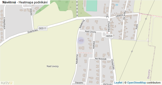 Návětrná - mapa podnikání