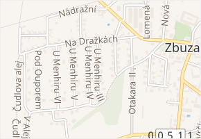 U Menhiru III v obci Zbuzany - mapa ulice