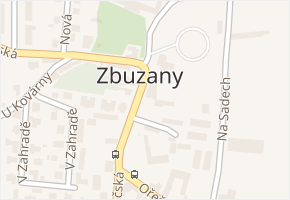 Zbuzany v obci Zbuzany - mapa části obce