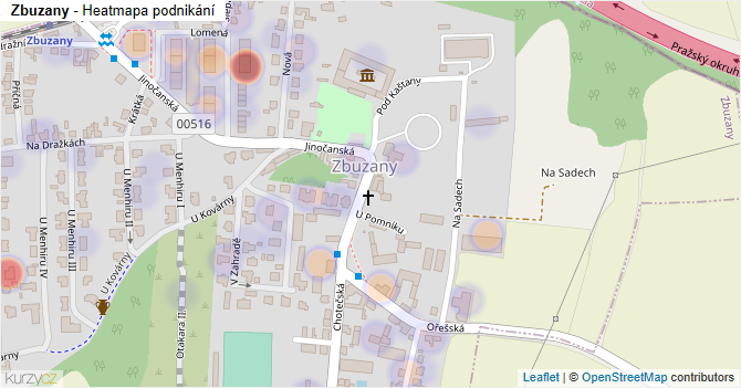 Zbuzany - mapa podnikání