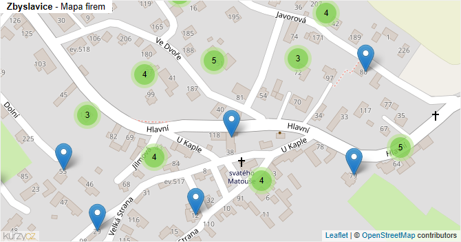 Zbyslavice - mapa firem