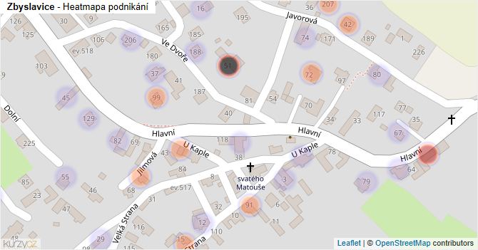 Zbyslavice - mapa podnikání