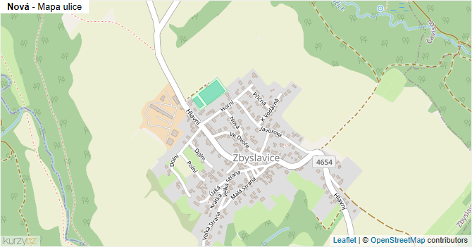 Nová - mapa ulice