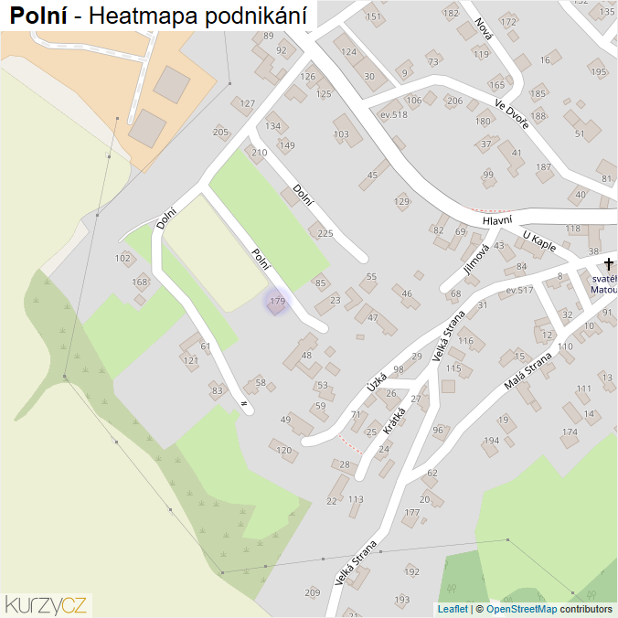 Mapa Polní - Firmy v ulici.