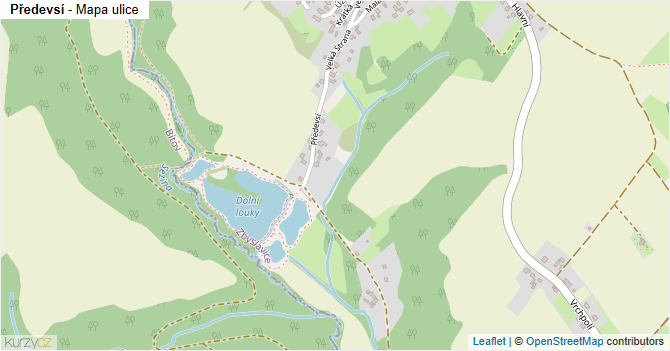 Předevsí - mapa ulice