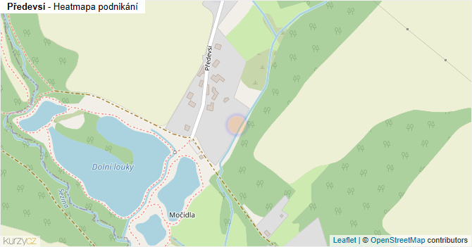 Předevsí - mapa podnikání