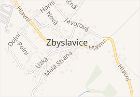 U Kaple v obci Zbyslavice - mapa ulice