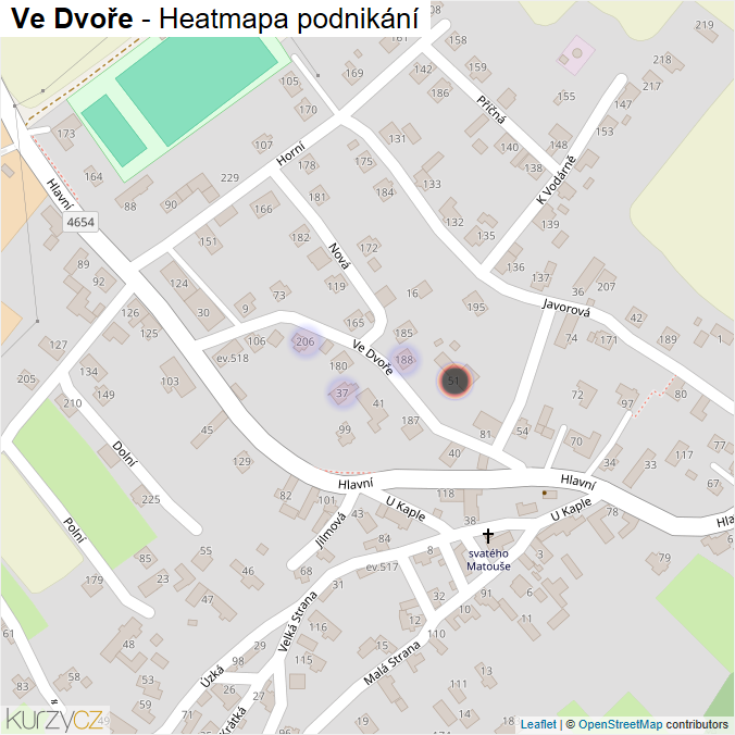 Mapa Ve Dvoře - Firmy v ulici.